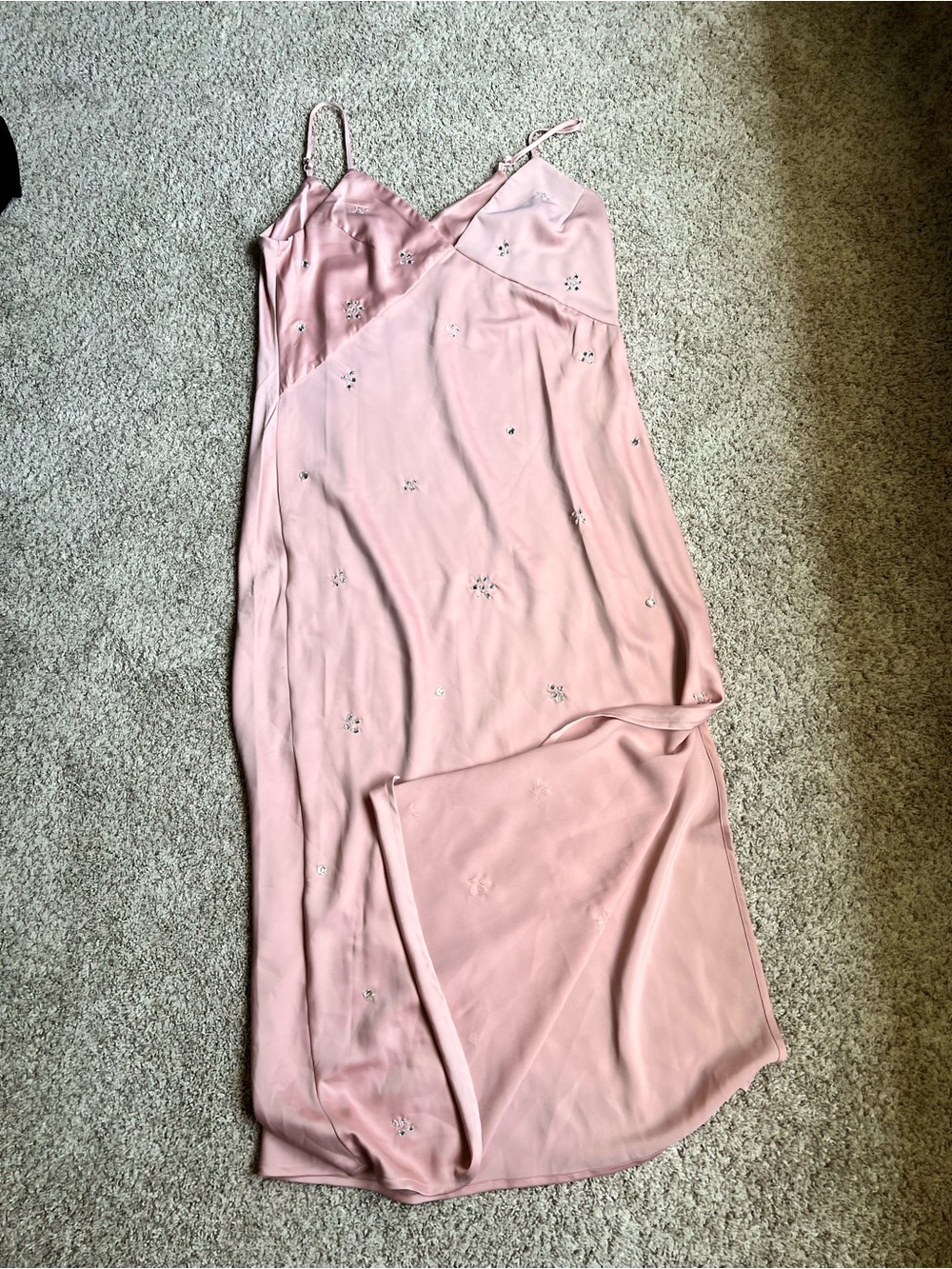 a new day Blush Pink Satin Slip Dress